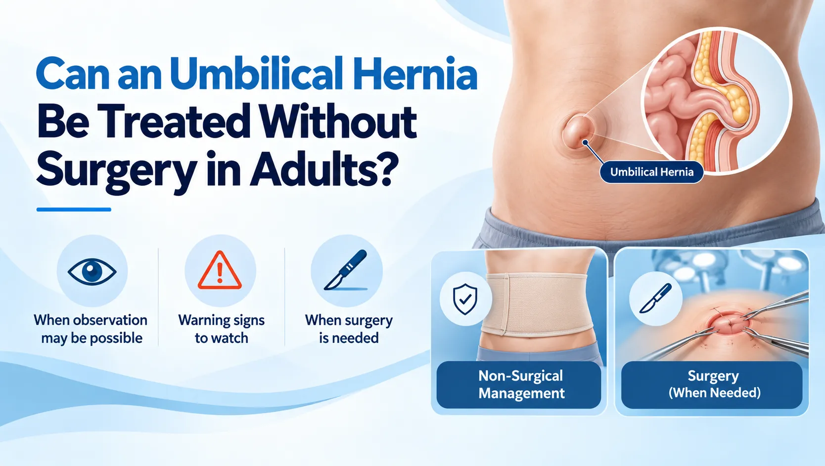 Can an Umbilical Hernia Be Treated Without Surgery in Adults